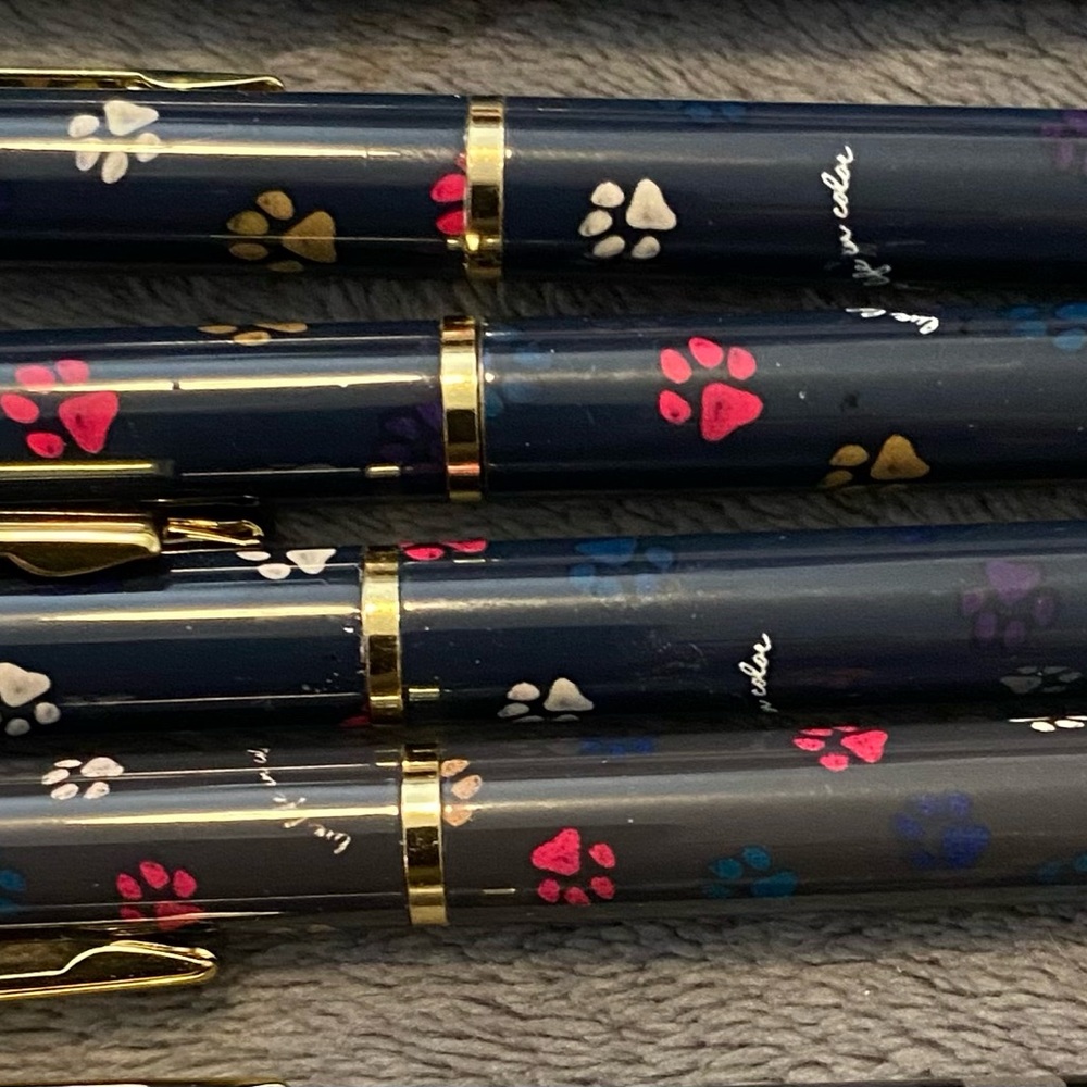 Lug Paws Navy Cat Paw Print Ballpoint Pen - Navy Blue NWOT